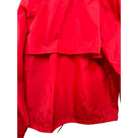 Vintage Eddie Bauer Mens Nylon Windbreaker Jacket Medium Red Hooded - Picture 8 of 9